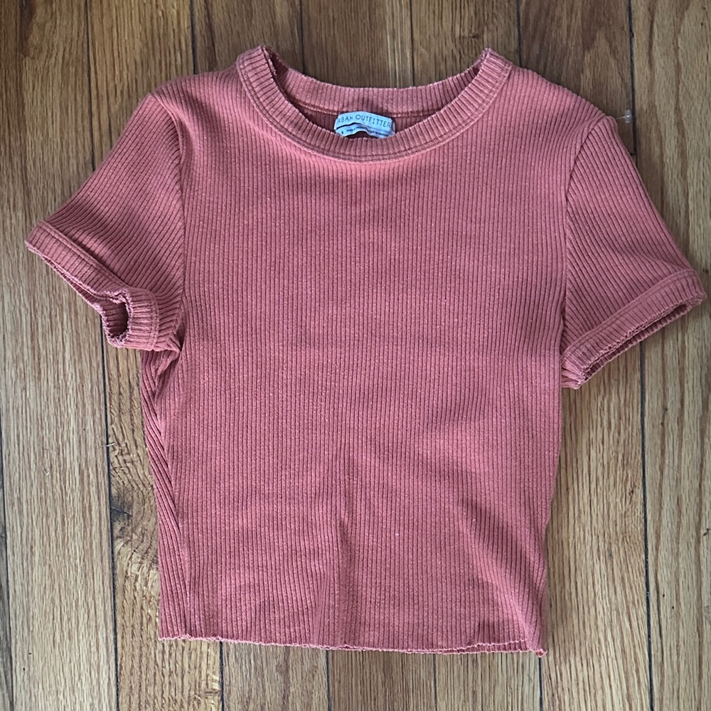 Urban Outfitters orange Ribbed Tee